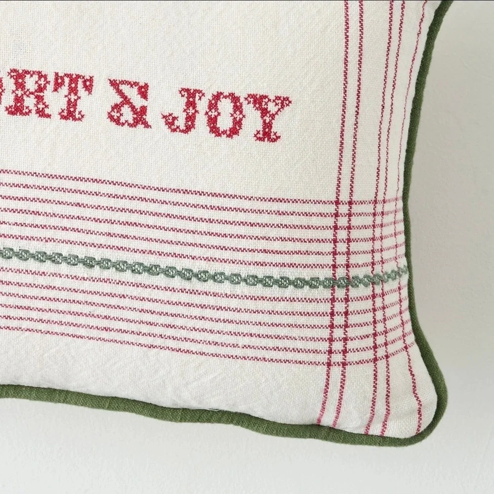 Comfort‎ & Joy Lumbar Pillow – Magnolia by Joanna Gaines, Red Plaid Christmas